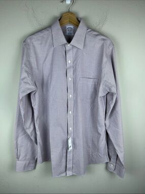Brooks Brothers Regent Men's 15.5-16 White Red Geometric Dress Shirt NWT